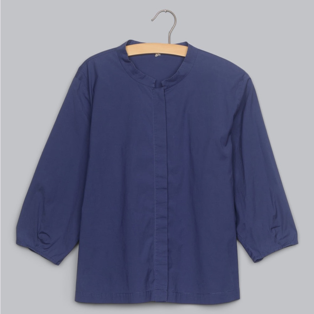 NWOT - Eileen Fisher Stretch Papercloth Blouse Size Large Women’s Purple Classic